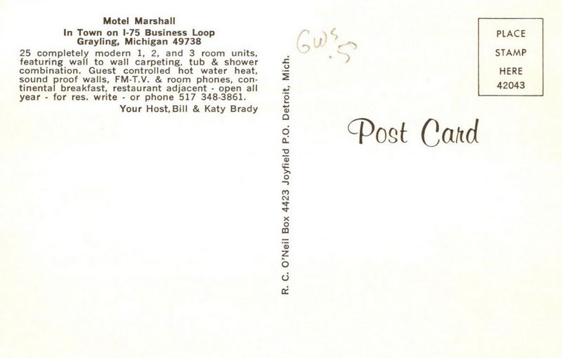 Hospitality House Motel (Marshall Motel) - Old Photos And Post Cards (newer photo)